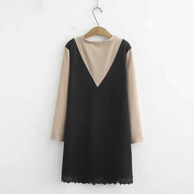 Повседневные платья размера плюс осень 2019 женское модное свободное кружевное