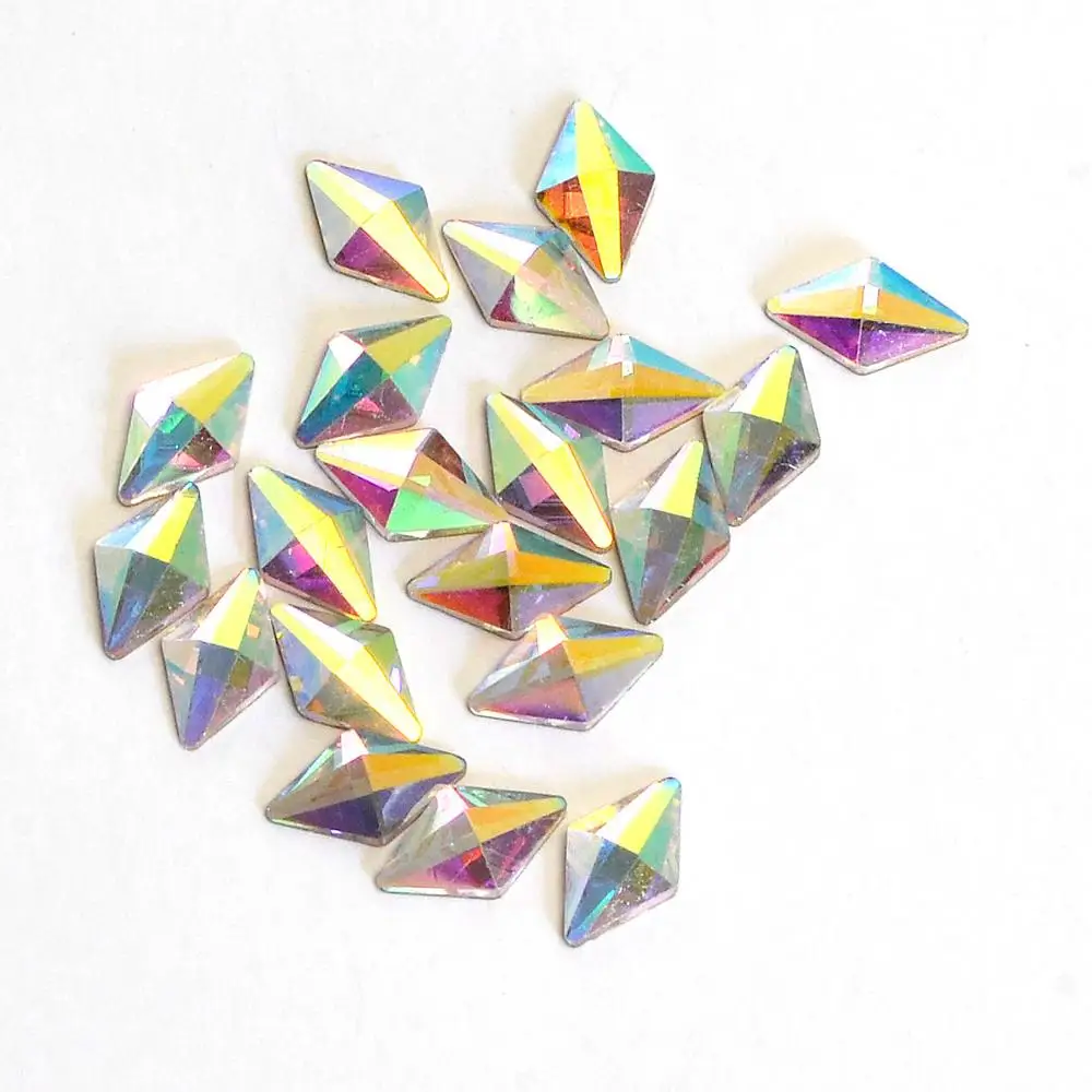 

Jewelry Flatback Non Hotfix Strass Nail Art Rhinestones Glass Stones 3D Nail Jewelry Decorations 50pcs (Crystal --AB Long 3x9mm)