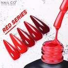 Гель-лак NAILCO Red для ногтей, маникюрный лак, базовое и верхнее покрытие, УФ-гель для светодиодной лампы, жидкие Лаки