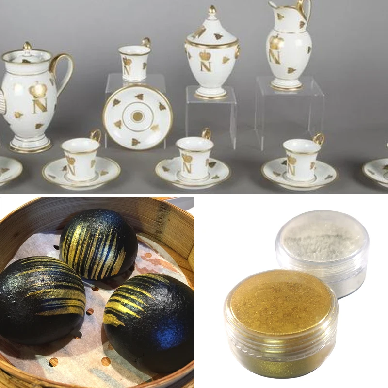 Съедобный золотой порошок 4 г мусс торт помадка макарон шоколадный десерт