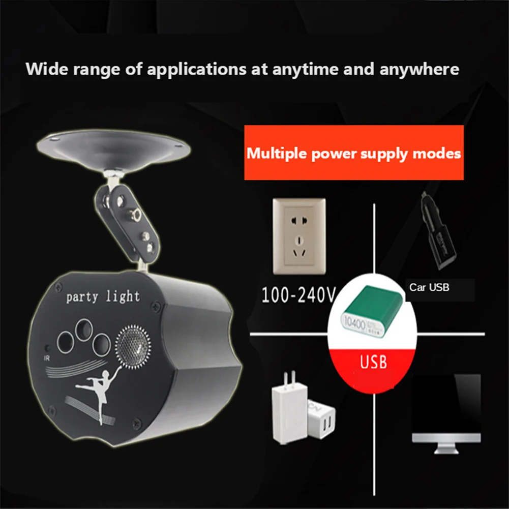 

64 Patterns RGB Apple Laser Light Mini Starry Sky Light LED Stage Projector