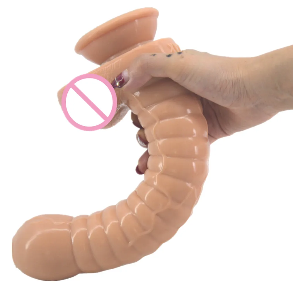 FAAK длинный силиконовый фаллоимитатор реалистичный пенис с бусинами foreskin