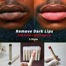 2021 African hot sale Natural Green Plant Pink Fresh Lightening Lip Cream Treatment to Remove Dark Lips of men and women