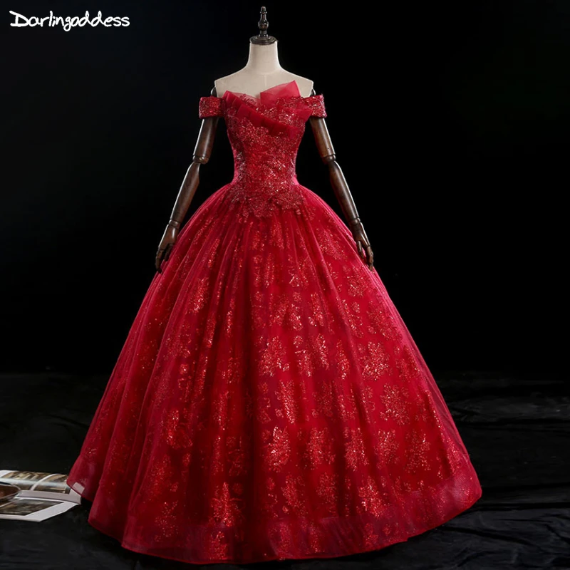 Дешевые ярко синие бордовые платья Quinceanera 2019 для 15 лет пышные фатиновые вечерние
