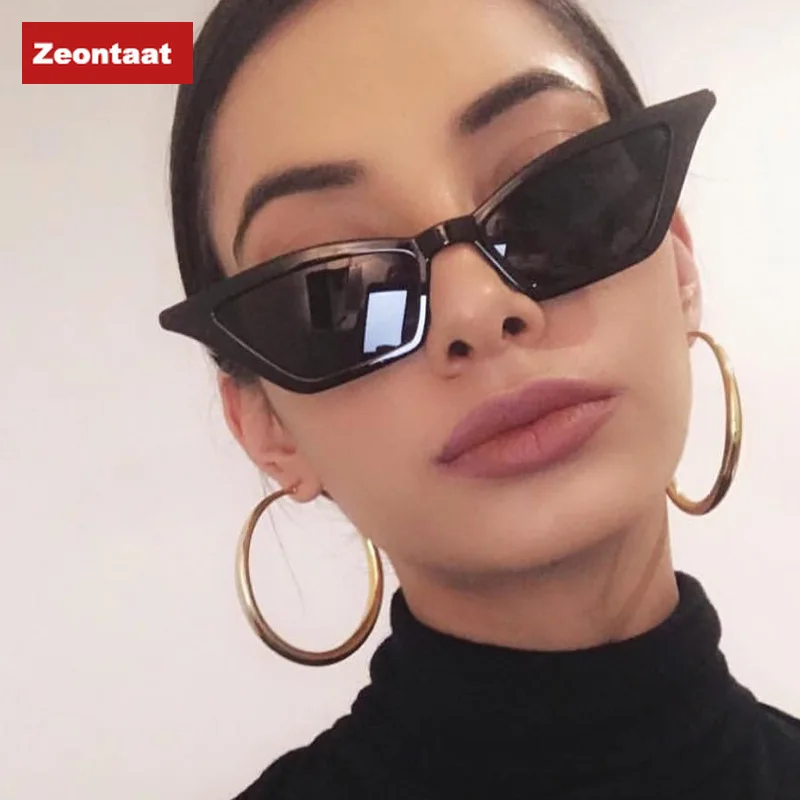 

Small Cat Eye Sunglasses Women Luxury Brand Designer Vintage Transparent Sun Glasses Female Retro Red Black Eyewear Shades