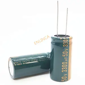3  50 шт.лот 50 в 3300 мкФ 18*35 мм низкий ESRимпеданс высокочастотный алюминиевый электролитический конденсатор 3300 мкФ Ф 20% 20%