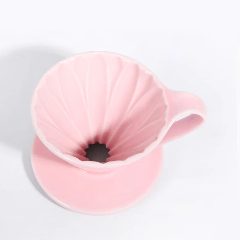 Керамическая капельная капельница V60 Кофеварка розовая/зеленая/желтая