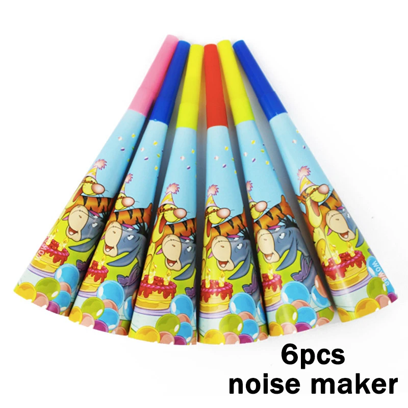 6Noise Maker 2,5 метровый плакат с медвежонком Винни, праздничные принадлежности для дня рождения, праздничные украшения, вечерние украшения - Цвет: 6Noise Maker