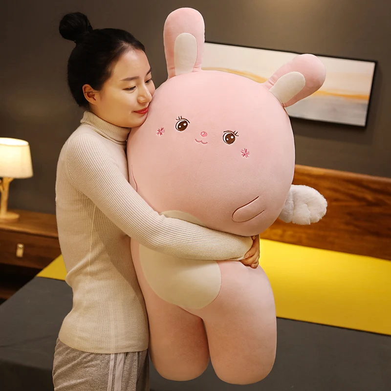 New Lovely Giant Animal 65cm 95cm Soft Cartoon Big Sakura Angel Rabbit Bunny Plush Toy Stuffed Pillow Girl Christmas Gift | Игрушки и