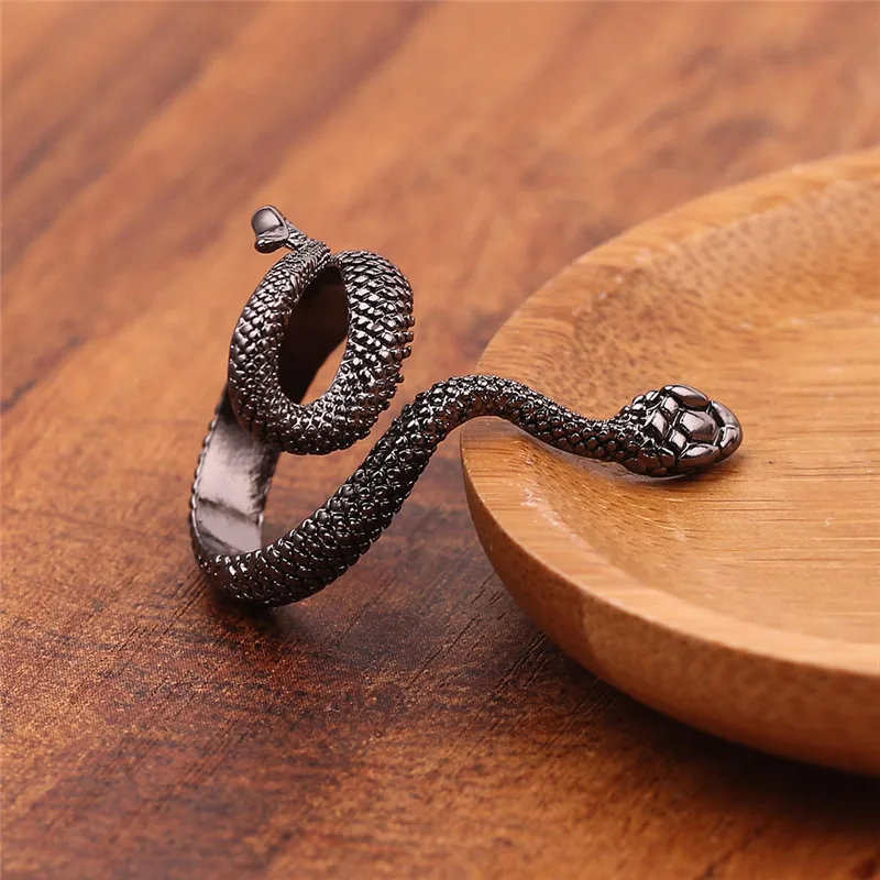 Кольцо в виде змеи регулируемый размер|Кольца| |