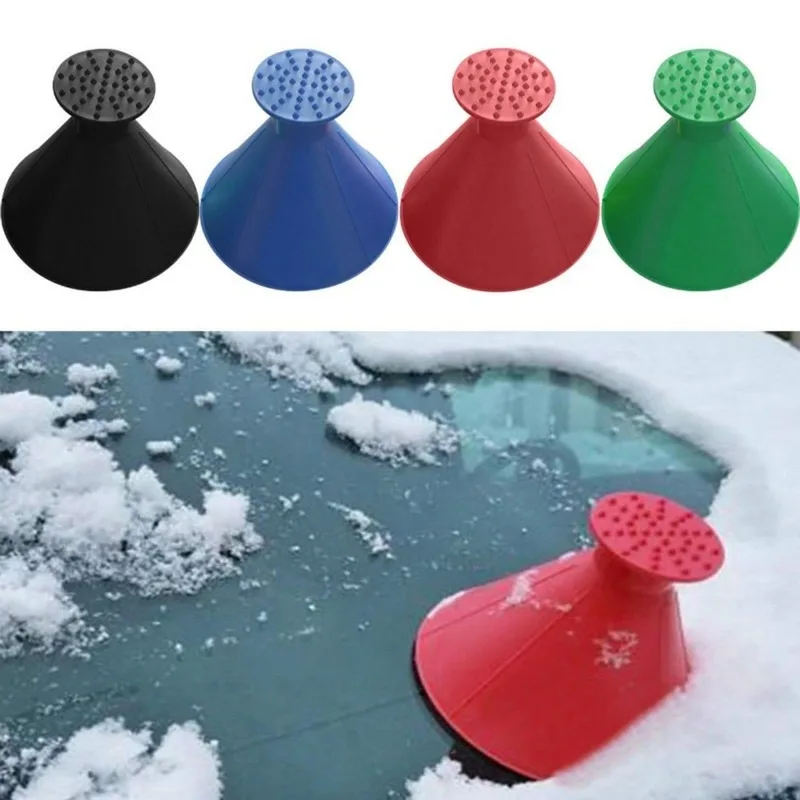 

1 Pcs Magic Car Window Windshield Ice Scraper Oil Hopper Snow Remover Shovel Window Scrapers Cone Deicing
