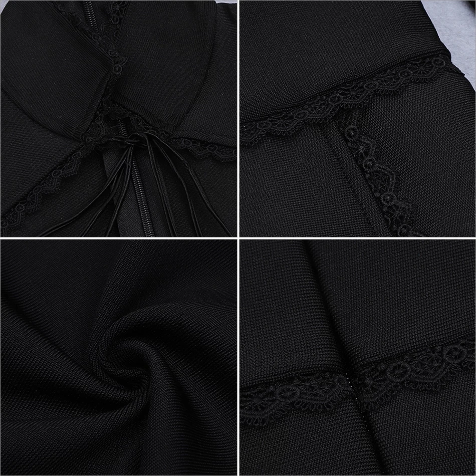 

Sladuo 2021 New Spring Black Lace Long Sleeve Women Midi Bodycon Bandage Dress Celebrity Evening Club Party Ladies Maxi Dresses
