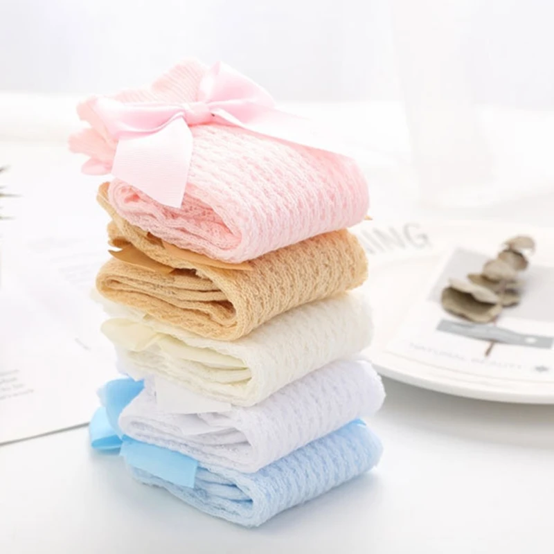 2021 летние носки для маленьких девочек хлопковые сетчатые дышащие белые от 0 до 3