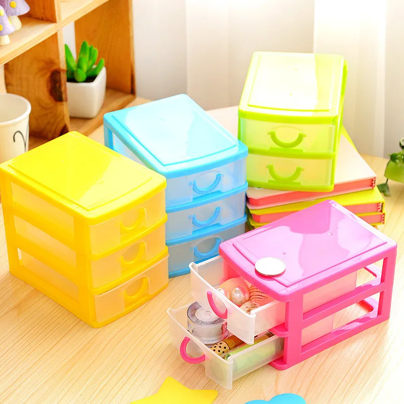 

Practical Detachable DIY Desktop Storage Box Transparent Plastic Storage Box Jewelry Organizer Holder Cabinets for Small Objects