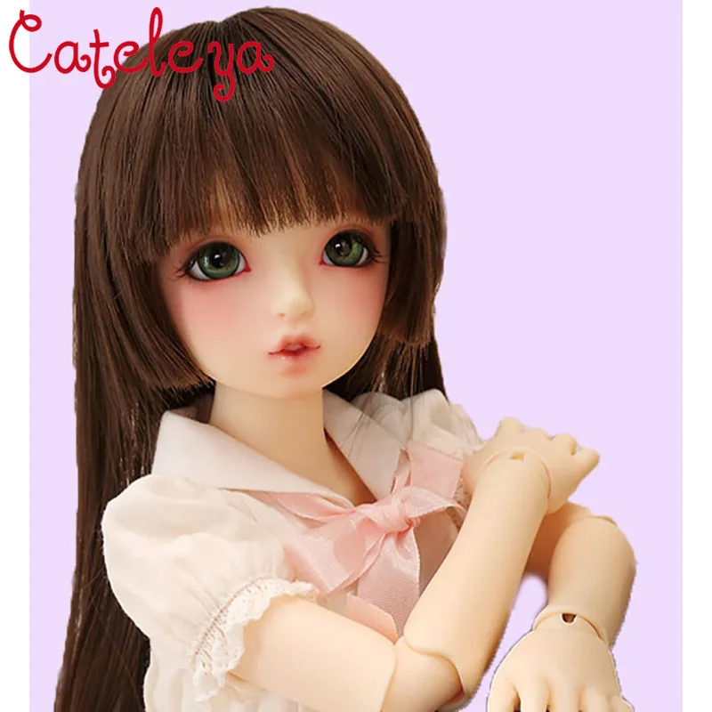Cateleya BJD Wig Doll Hair Long Straight Tidy Bangs Three-Knife 1/3 1/4 1/6 1/8 Dolls | Игрушки и хобби
