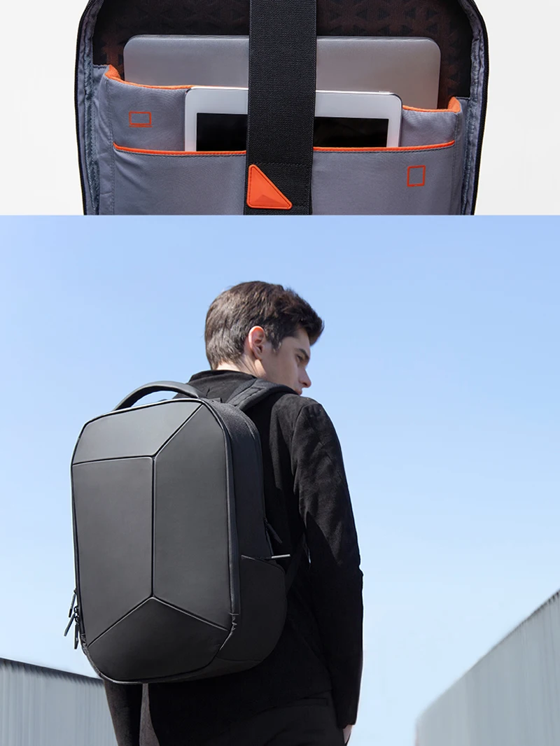 Xiaomi Geek рюкзак геометрический сплайсинг светоотражающий эргономичный дизайн мужская сумка для ноутбука модный бизнес рюкзак для путешествий