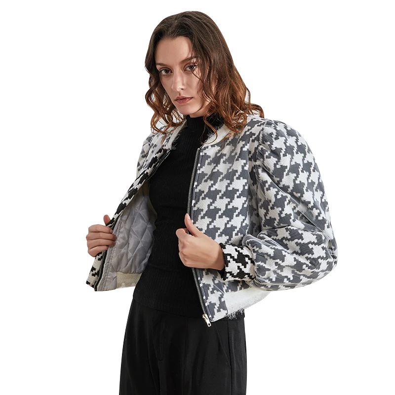 TWOTWINSTYLE Loose Patchwork Mesh Women's Coats O Neck Lantern Long Sleeve Ruched Hit Color Jackets Female Clothing Fashion