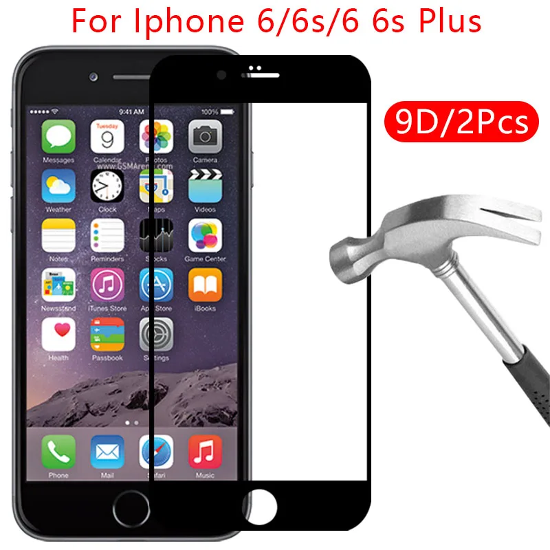 Защитный экран 9d чехол из закаленного стекла для iphone 6 s plus телефона s6 6plus 6splus