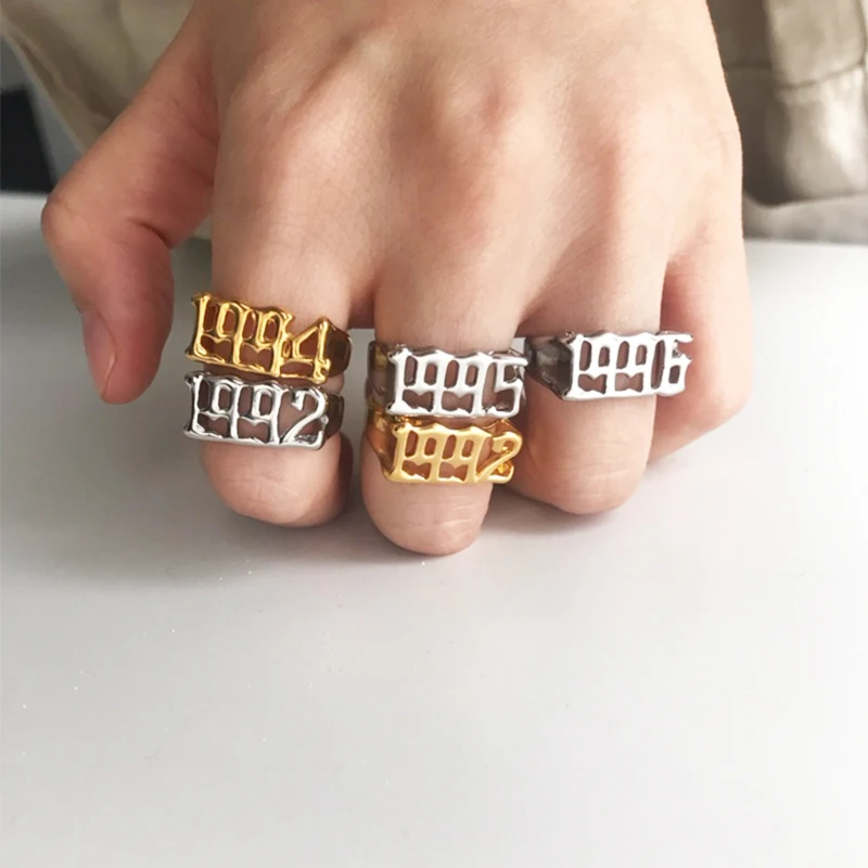 Изящное любое пользовательское именное кольцо персонализированное Рукописное