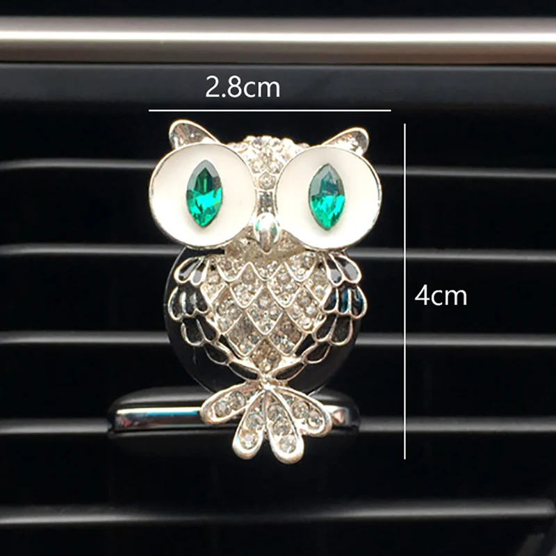 Алмазный освежитель воздуха в виде совы автомобильный украшения с зажимом для