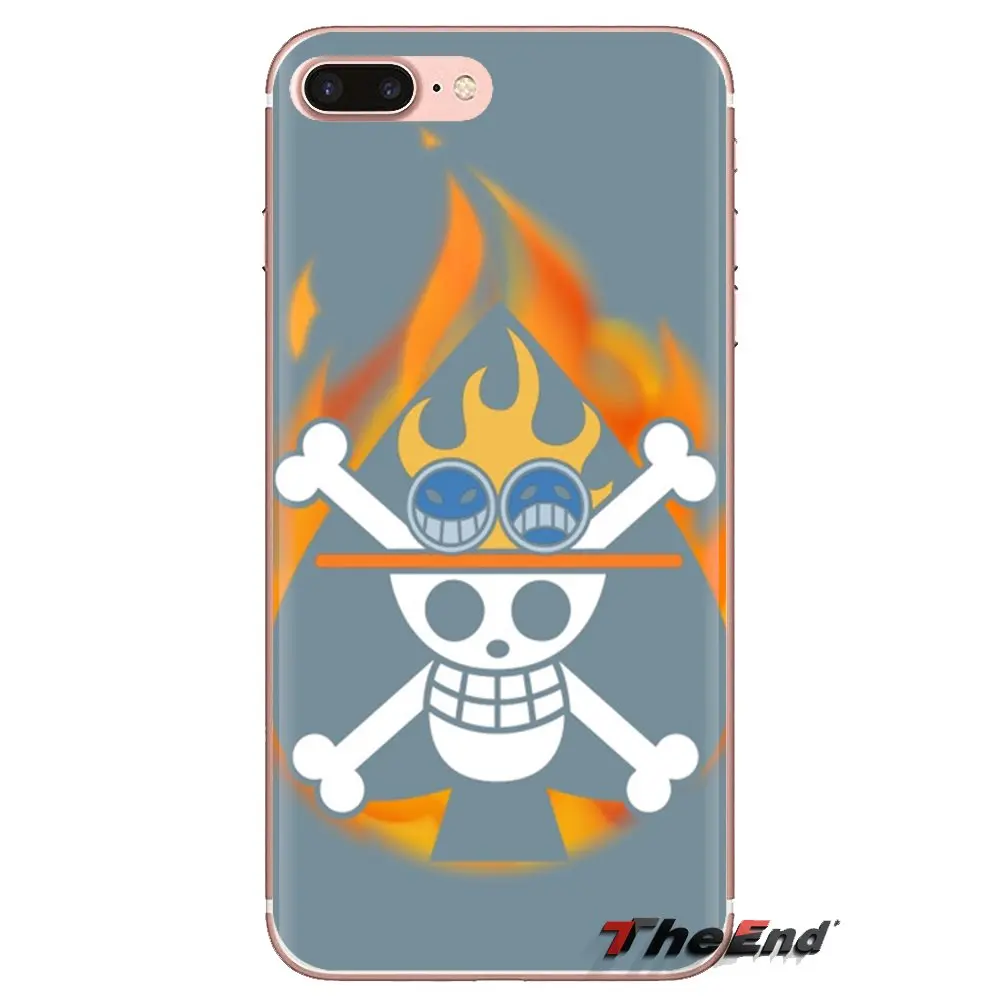 Soft Transparent Cases Covers One Piece luffy ace skull For Samsung Galaxy A3 A5 A7 A9 A8 Star A6 Plus 2018 2015 2016 2017 |