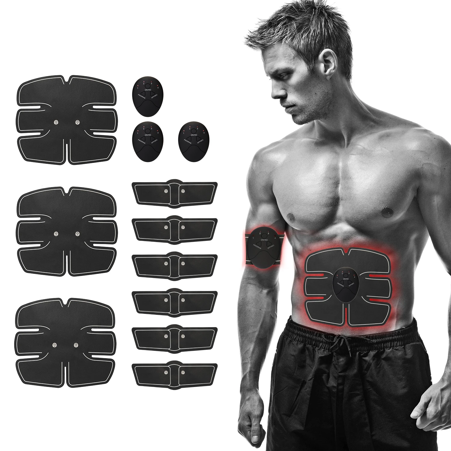 

Electric Muscle Stimulator ems Wireless Buttocks Hip Trainer Abdominal ABS Stimulator Fitness Equipment Body Slimming Massager