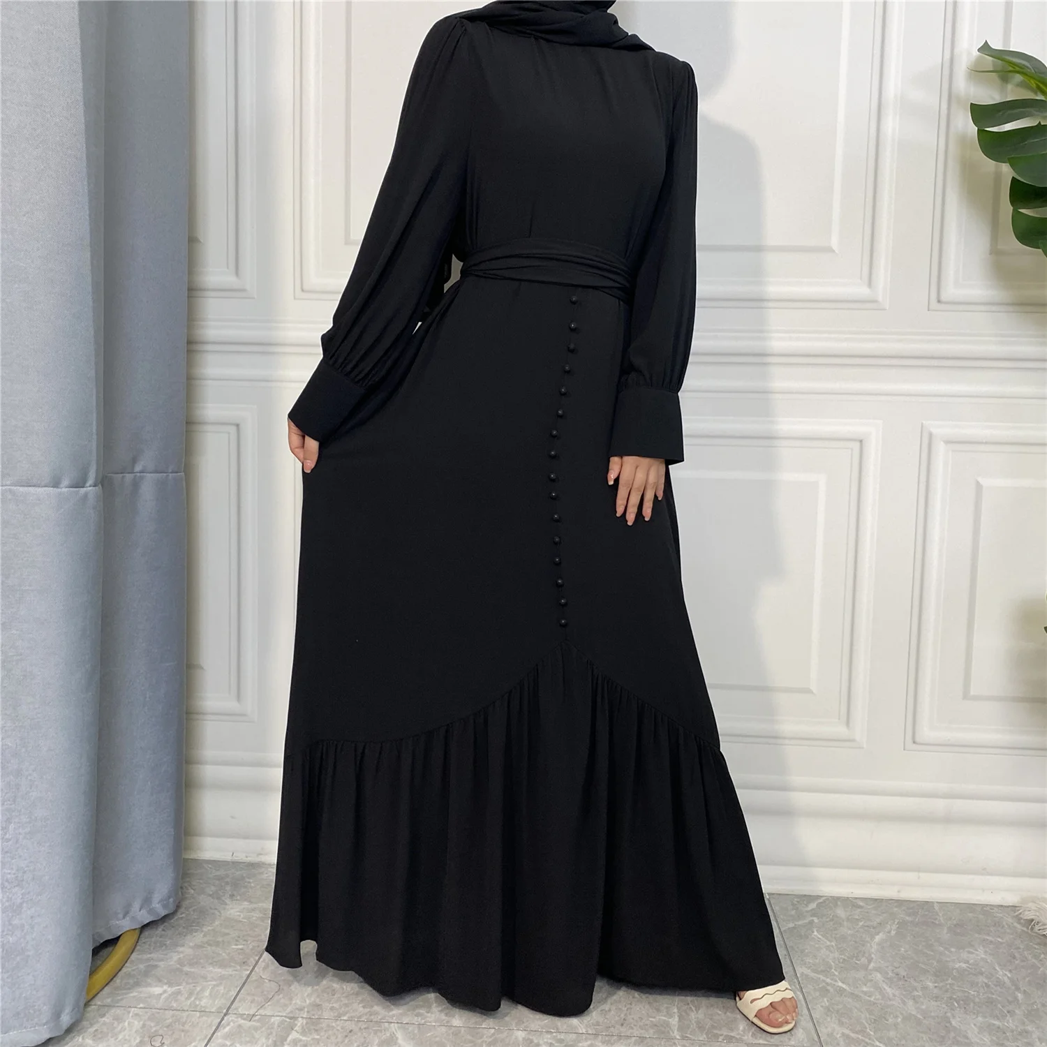 Хиджаб летнее платье турецкий трикотаж халат марокканский стиль исламский