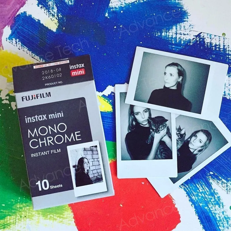 Оригинальный Fujifilm Fuji Instax Mini 8 монохромный Плёнки 10 Простыни детские для 70 50 s 7 90 25