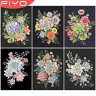 5D алмазная вышивка FIYO, вышивка крестиком, суккуленты, алмазная живопись, полноразмернаякруглая мозаика сделай сам, домашнее искусство, Декор, Висячие картины