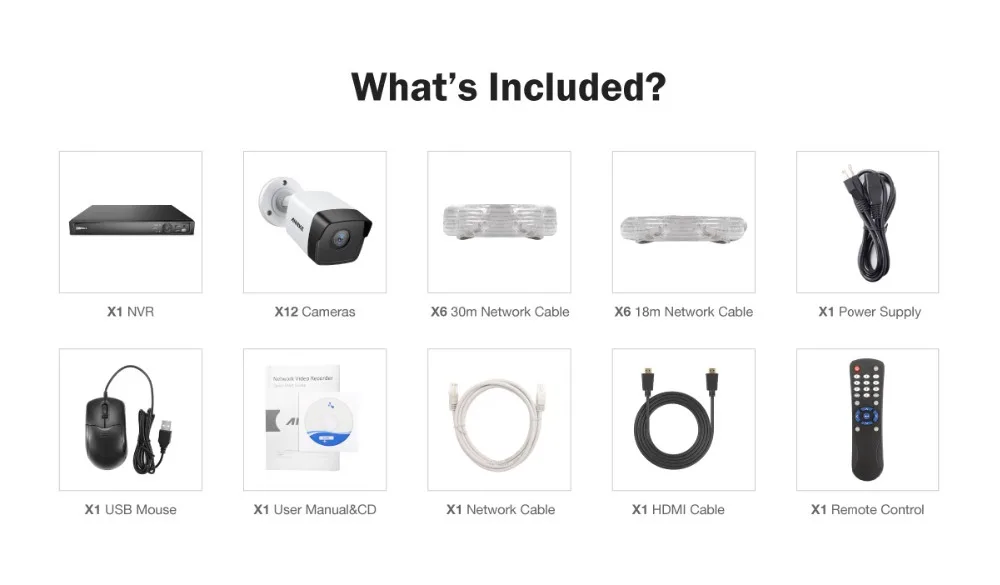 ANNKE 16CH HD 5MP POE сетевой видеорегистратор безопасности Системы 8MP H.265+ NVR, украшенное мозаикой из драгоценных камней, 12X5 Мп возможностью погружения на глубину до 30 м Цвет Ночное видение Водонепроницаемый WI-FI IP Камера