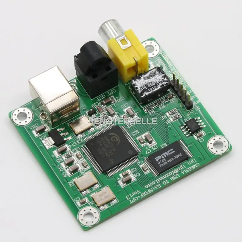 Собранный CM6631A USB к SPDIF поддержка коаксиального оптического выхода 24
