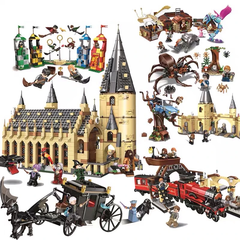 39145 большой фильм Гарри Хогвартс ворота и битые ивы блоки Строительные детские