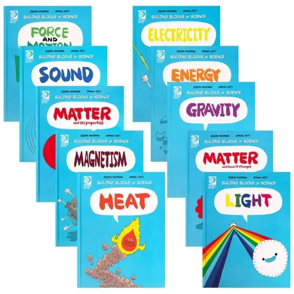 Tanie 10 Książek/zestaw, Klocki Nauk Fizycznych, Książki Dydaktyczne Dla Dzieci, Książka Z Kolorowymi Obrazkami, Książka Przygodowa W łóżku