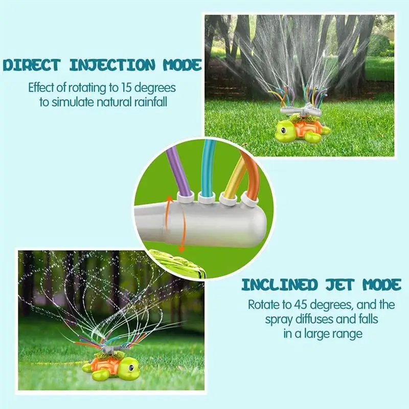 

Outdoor Sprinklers for Children and Kids Tortoise Sprinkler with Swing Hose Garden Sprinkler Outdoor Water Spraying Gun Toy