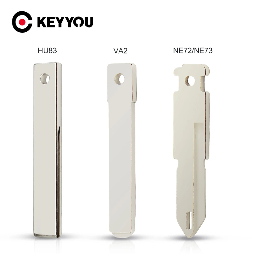 KEYYOU Replacement Key Blank For Renault Citroen Peugeot Remote Original Car VA2 HU83 NE72/NE73 Uncut Blade | Автомобили и