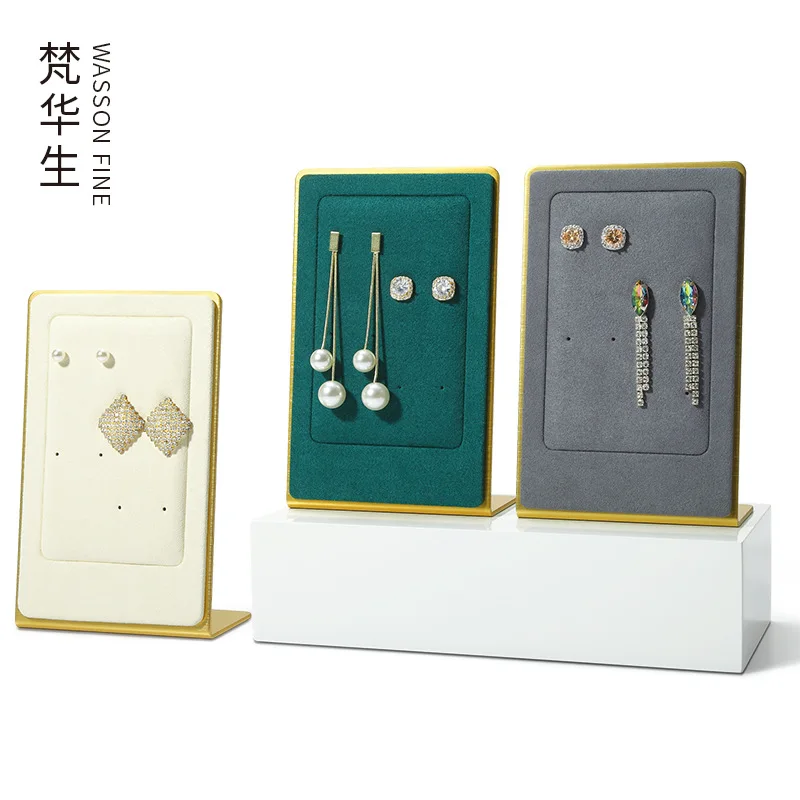Metal microfiber earrings display props creative vertical earrings necklace storage jewelry display ornaments