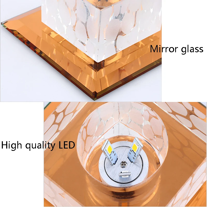 Crystal Ceiling Lights LED Lamp Cube Modern For Corridor Aisle 3W Indoor Light Fixtures Lamparas De Techo | Освещение