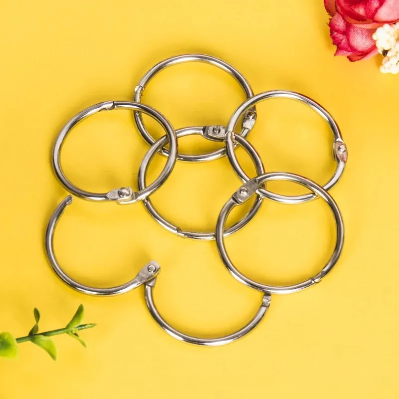 Кольцо для книжных ключей 50 шт. Биндер из металлических колец дюйма 20-30 мм альбомы
