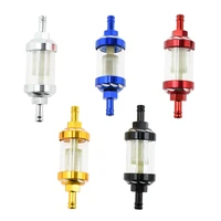 8mm cnc aluminum alloy glass motorcycle gas fuel gasoline oil filter moto accessories for atv dirt pit off road bike motocross