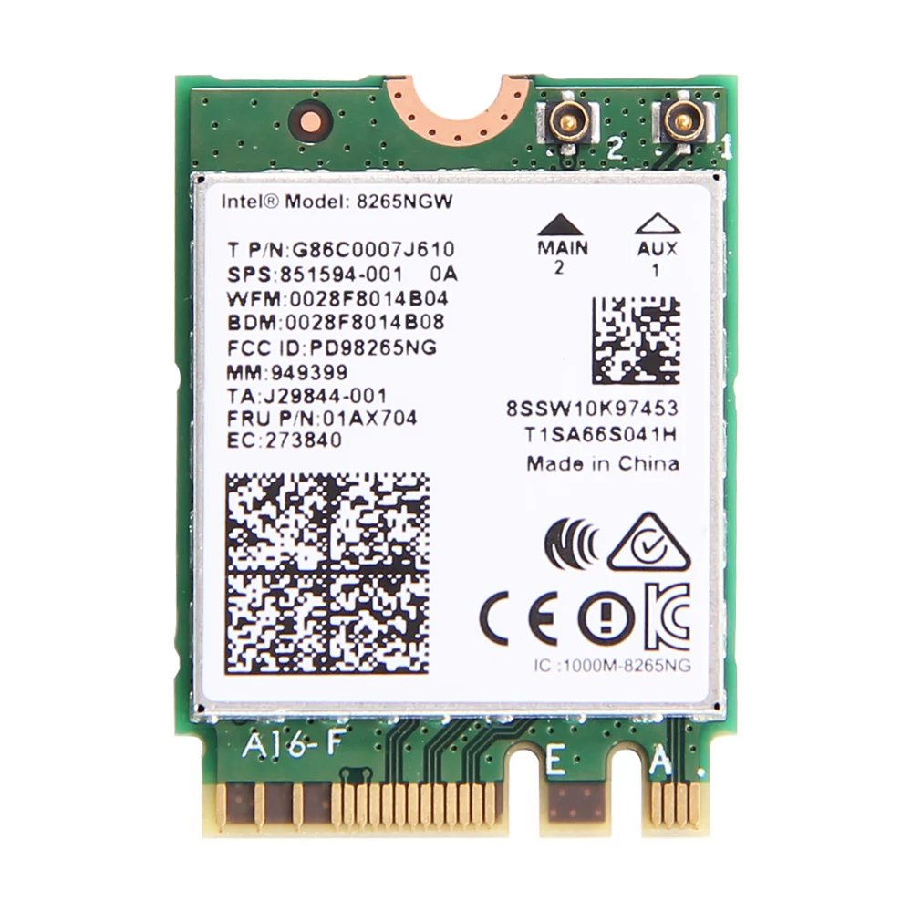 Двухдиапазонный 2 4G/5 ГГц Wifi Intel 8265 адаптер переменного тока 8265NGW беспроводной NGFF