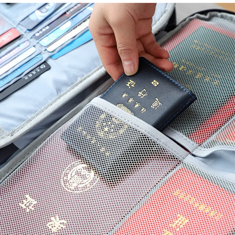 Вместительная многослойная Сумка для хранения документов и билетов