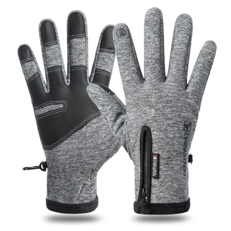 

2020 Cold-proof Ski Gloves Waterproof Winter Gloves Cycling Fluff Warm Gloves For Touchscreen Cold Weather Windproof Anti Slip