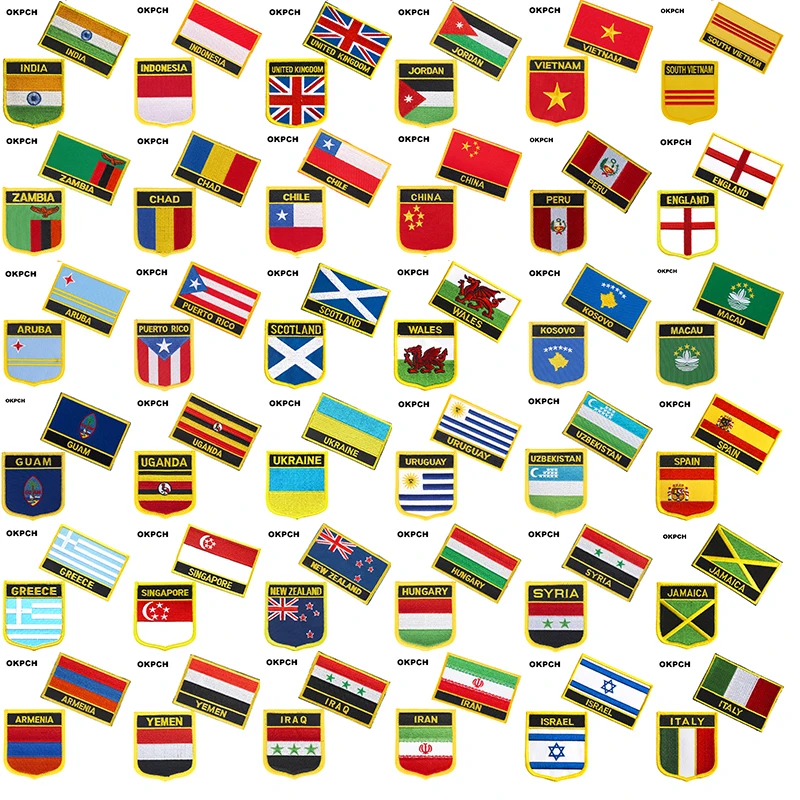 Металлические нашивки с вышивкой индийский Великобритания Индонезия Вьетнам