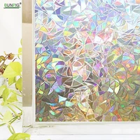 window privacy film rainbow clings 3d decorative vinyl stained glass decals static cling window sticker non adhesive for glass