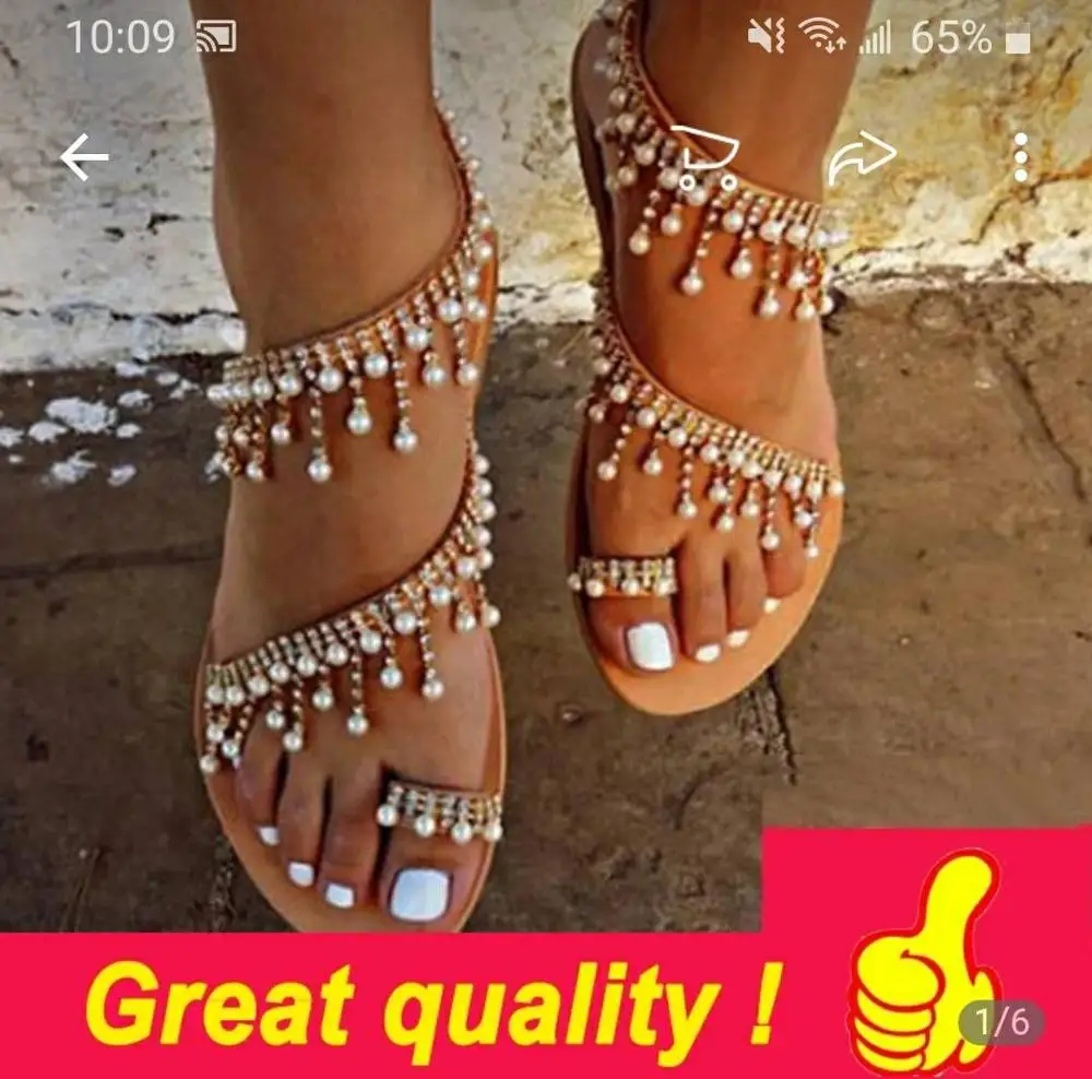 

Women Beading Sandals