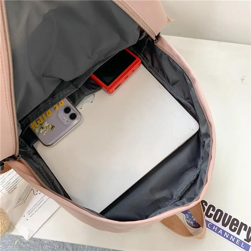 

Dcimor Cartoon printing waterproof nylon Women Backpack Female Insert buckle Schoolbag for teenage girls multi-pocket Travel bag