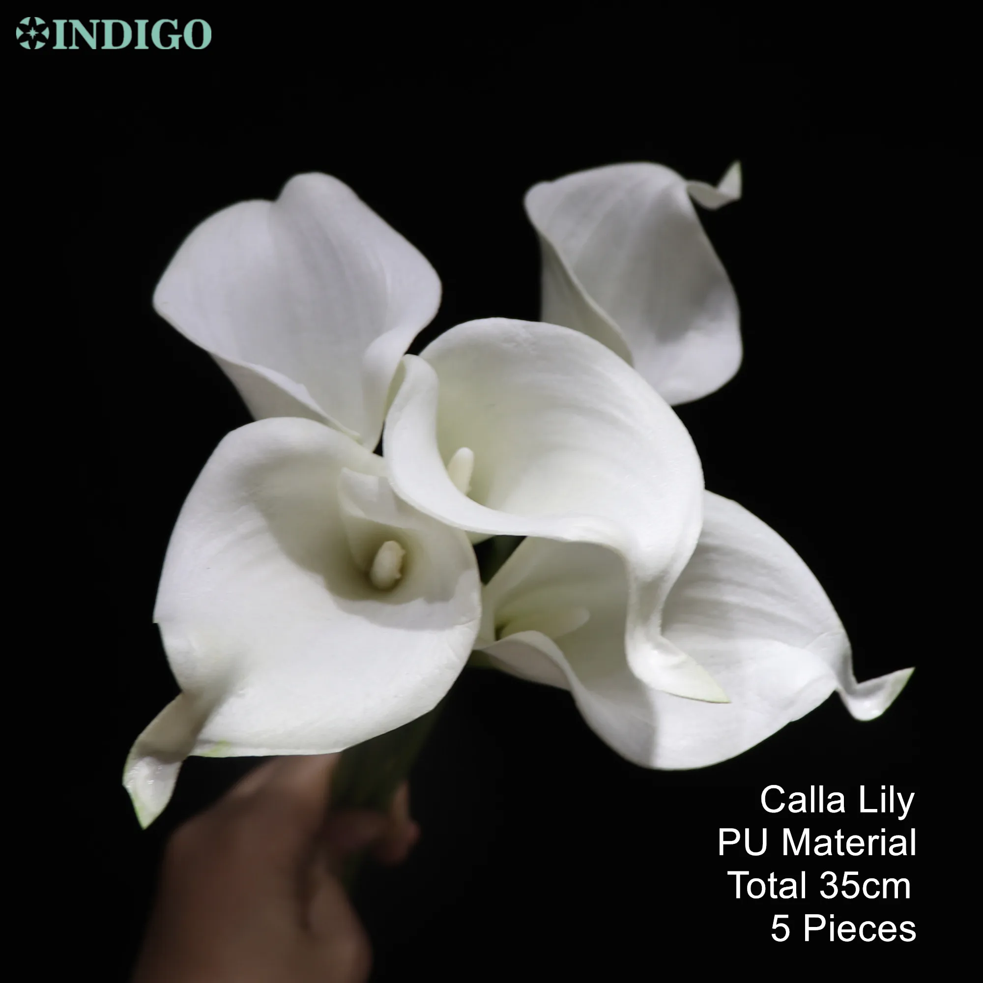 Букет из белой каллы 5 шт. цветы лилии листья тюльпан настоящее касание Свадебный