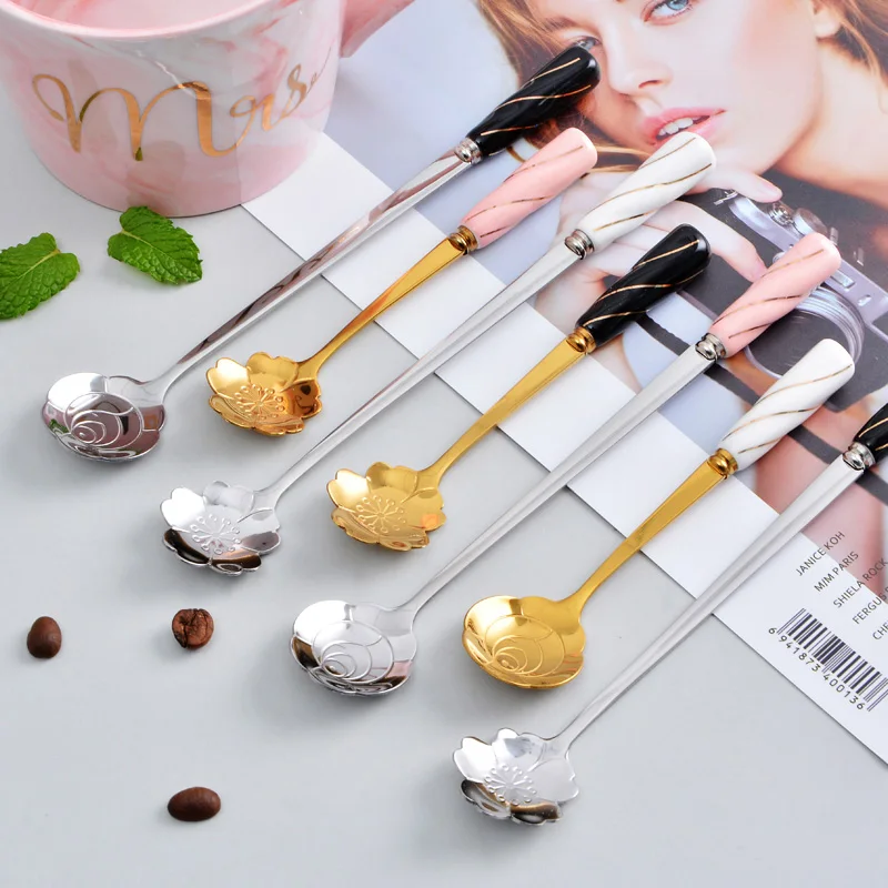 Cute Nordic Stainless Steel Cutlery Set Eco Friendly Portable Travel Tableware II50DCSTZ | Дом и сад