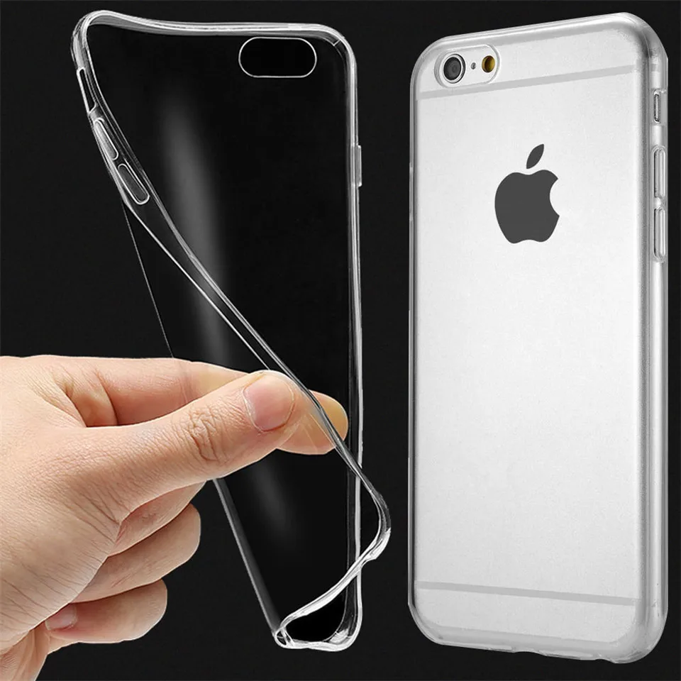 Ультратонкий прозрачный силиконовый чехол из ТПУ для iPhone XS MAX XR 6 7 6S Plus 5S защитный