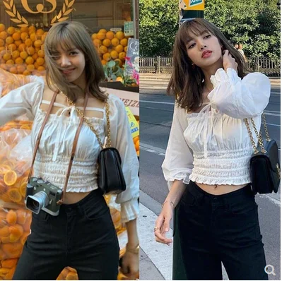 Рубашка женская шифоновая в Корейском стиле универсальная Милая белая блузка с